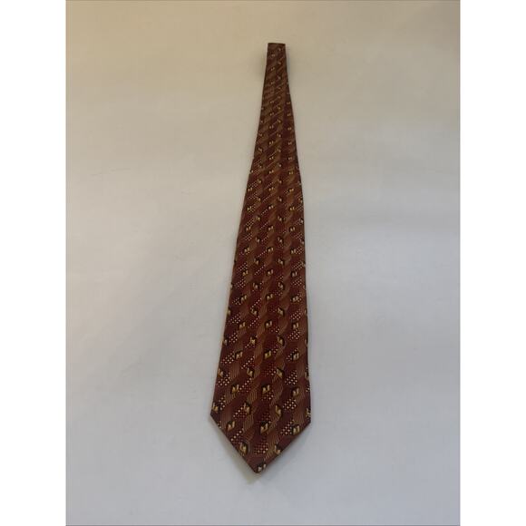 VINTAGE Ermenegildo Zegna Tie 100% Silk ITALY Made Necktie Business GEOMETRIC - Picture 4 of 9